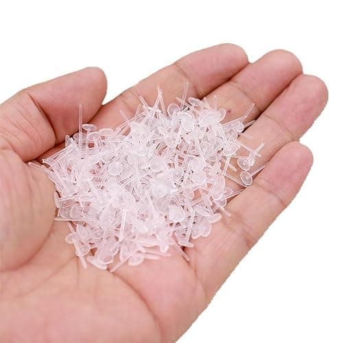 Formulen 5mm Plastic Earrings for Sports - Clear Post Studs, Flat Silicone Rubber Earrings for DIY thumbnail 6