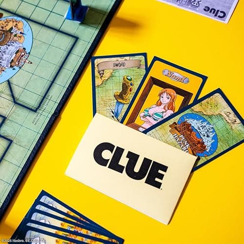 CLUE: One Piece Board Game, Find Hidden Pirate Treasure with Luffy and The Straw Hat Crew, Explore Iconic Locations Like Dressrosa, Drum Kingdom & Water Seven, Official Toei Animation Game, Ages 8+ thumbnail 9