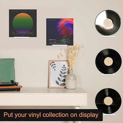 Jansburg 6 Pack Clear Vinyl Record Shelf Wall Mount Acrylic Album Display Holder Storage Hanger CD Floating Shelf for Home Office, 4 Inch thumbnail 4