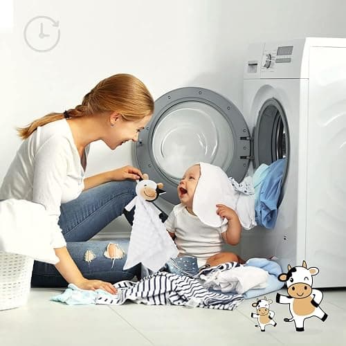 Pro Goleem Cow Security Blanket Soft Loveys for Babies for Boys and Girls Newborn Lovie Infant Blankie Cow Baby Stuff Baby Snuggle Toy Stuffed Animal Baby Gifts 16 Inch thumbnail 8