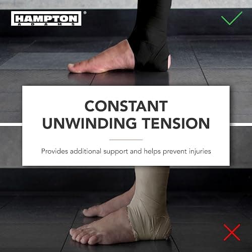 Hampton Adams Athletic Sports Tape, Very Strong, Easy Tear, No Residue | Premium Cotton Blend, 45 ft Rolls, 3 Pack, Strong Hold for Fingers Ankles & Wrists, Tears by Hand, No Sticky Residue thumbnail 6