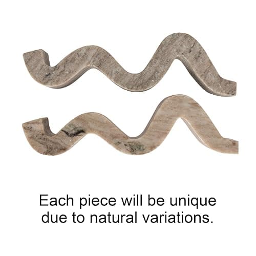 Bloomingville Marble Wave Double Taper Candle Holder, Beige thumbnail 6