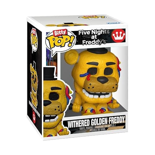 Funko Pop! Bitty 4pk: Five Nights at Freddy's - Withered Golden Freddy, Marionette, Lolbit, & Sun/Moon - 1 in 6 Chance for Eclipse - 0.9 Inch (2.2 Cm) Collectable - Stackable Display Shelf Included thumbnail 3