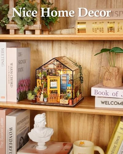 Rowood Miniature House Kit, DIY Miniature Greenhouse Dollhouse Kits for Adults, Mayberry Street Miniatures, Wooden Crafts for Adults, Gifts on Birthday Christmas - Cathy's Flower House thumbnail 6