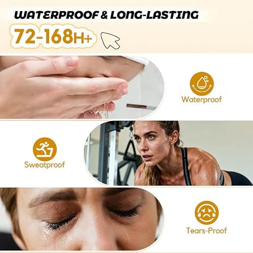 GAQQI Lash Bond and Seal Waterproof, Lash Cluster Glue Strong Hold for 72H+, White Eyelash Glue for DIY Eyelash Extensions, Long-Lasting & Gentle Formula, 10ml thumbnail 6