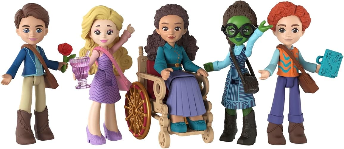 Mattel Universal Pictures’ Wicked Students of Shiz Multipack, 5 Small Dolls with Signature Looks and 9 Storytelling Accessories, Inspired by The Movie thumbnail 2