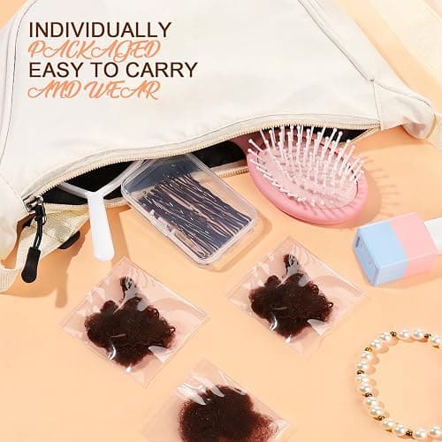 Teenitor Hair Net Set, Includes 20 Pcs Individually Packaged Hair Nets (20 inches) & 40 Pcs Hair Pins for Women Girls, Bun Maker, Brown thumbnail 7