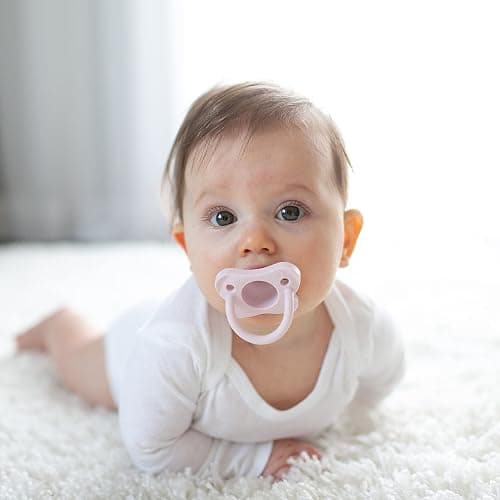 Dr. Brown's Anti-Colic Baby Feeding Set with Slow Flow Nipples, Travel Caps, Silicone Pacifier - Pink thumbnail 10