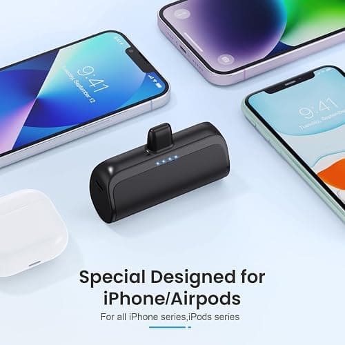 Mini Portable Charger Power Bank for iPhone,5200mAh Portable Phone Charger, Ultra-Compact PD Fast Charging Battery Pack Compatible with iPhone 14/14 Plus/Pro Max/13/12/12 Mini/11/XS/XR/X/8/7/6/6s thumbnail 3