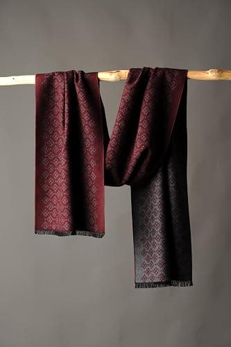 CUDDLE DREAMS Men's Silk Scarves for Winter, 100% Mulberry Silk Brushed, Luxuriously Soft & Warm, Decent Box Packed thumbnail 8