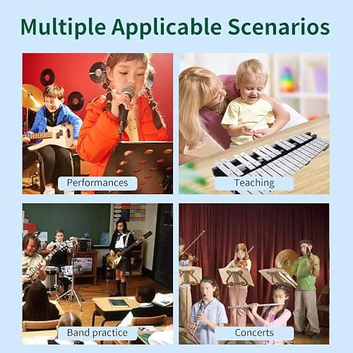Heuyrao 30 Notes Foldable Glockenspiel Xylophone, Percussion Instrument Kit for Adults and Kids- Includes 4 Mallets and Carrying Bag thumbnail 7