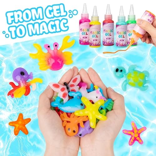 Eleanore's Diary Aqua Fairy Water Gel Kit, Magic Water Elf Toys for Kids | Rainy Days Art & Crafts for Boys Girls - Creative DIY Toys - 12 Gels & 12 Molds - Holiday Family Party Favors Birthday Gifts thumbnail 3
