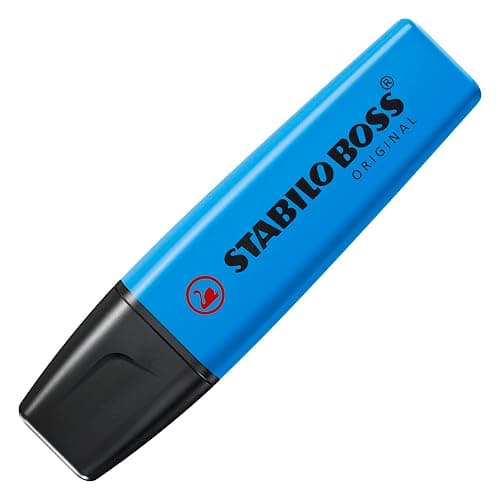 STABILO Highlighter BOSS ORIGINAL - ARTY - Pack of 10 - Cool Colors, Chisel Tip, Anti-Dry Out Technology thumbnail 3