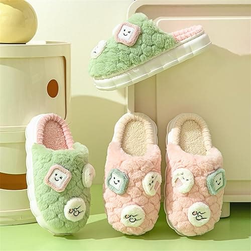 Thigies Damen Hausschuhe Winter Plüsch Warm Pantoffeln Herren Foam Slipper Rutschfest Flauschig Hausschuh thumbnail 3
