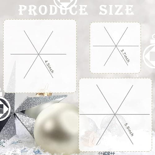 Hotop Christmas Snowflake Wire Metal Snowflake Xmas Bead Wire for DIY Jewelry Ribbon Charms Party Winter Decorations Craft Making Supplies(24 Pcs,3.7/4.5/6 Inch) thumbnail 2