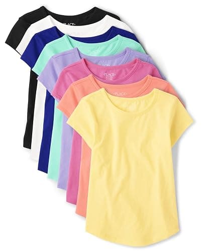 The Children's Place Girls Short Sleeve High Low Tee - Image 1
