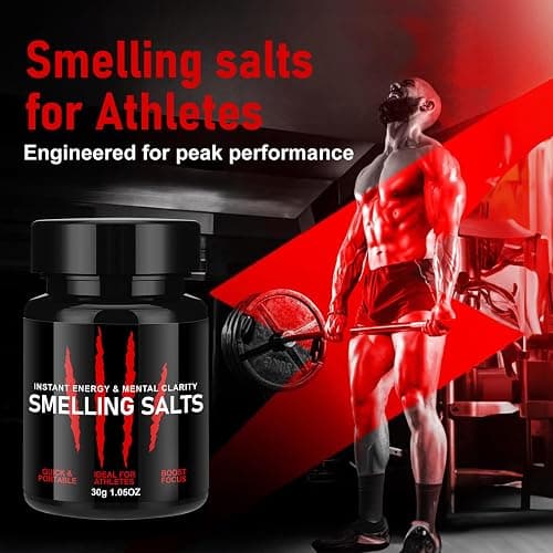 Enhanced Focus & Explosive Force, Activate Before Smelling, Instant Energy,Potent Salts Wake Up for Athletes, Salts for Athletes in Hockey, Weightlifting and Powerlifting-30g-Red-H thumbnail 3