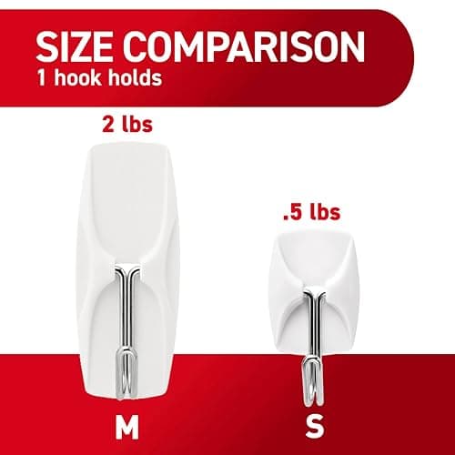 Command Small Wire Toggle Hooks, 32 Count, and 48 Strips, Damage Free Hanging Wall Hooks with Adhesive Strips, No Tools Required for Hanging, Organization and Storage, Holds up to 0.5 lb thumbnail 7