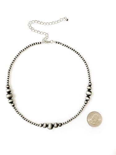Western Style Navajo Pearl Bead Chain Chocker Necklace thumbnail 7