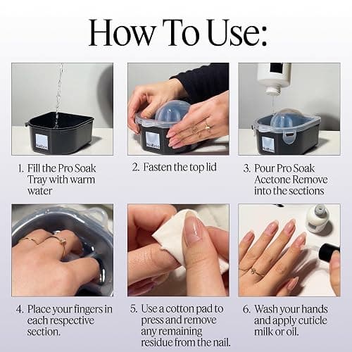 Nailboo 100% Acetone Nail Polish Remover & Soak Bowl, Gel Polish Remover for Nails, Pure Acetone Polish and Dip Powder Remover, Nail Salon Quality Removal, 16 Fl Oz thumbnail 3