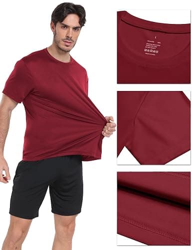 HovSiyla 1/5 Pack Workout Shirts for Men Athletic Running Gym Quick Dry Short Sleeve Performance Moisture Wicking T Shirt thumbnail 4
