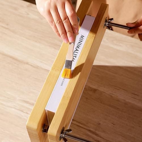 Sholramo Book Press - Bamboo Wood Bookbinding Press for Craft Enthusiasts - Anti-Slip Mat, Portable & Handmade Book Binding Tool (Book Press) thumbnail 7