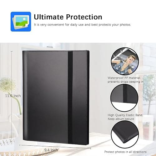 432 Pockets Photo Album for Fujifilm Instax Mini Camera, Polaroid Camera, for Fujifilm Instax Mini 12 11 9 40 99 90 8 7 Evo LiPlay Instant Camera, Polaroid Snap PIC-300 Z2300 Instant Camera (Black) thumbnail 4