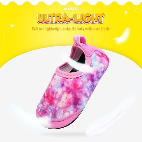 Apolter Baby Boys and Girls Swim Water Shoes Barefoot Aqua Socks Non-Slip for Beach Pool Toddler Kids thumbnail 3