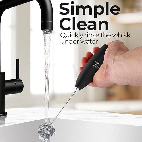 Zulay Kitchen Patented Tornado Triple Whisk Milk Frother with 4 Duracell Batteries – Handheld Foam Maker for Coffee, Lattes, Matcha & Hot Chocolate – Rich, Creamy Froth in Seconds thumbnail 9