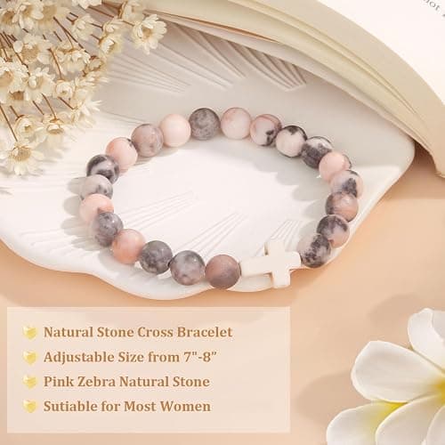 Christian Christmas Gifts for Women, Religious Cross Bracelet Gifts for Women/Daughter/Friend/Sister/Grandma/Granddaughter/Godmother/Her, Inspirational Birthday Faith Based Jewelry Stocking Stuffers Gifts thumbnail 4