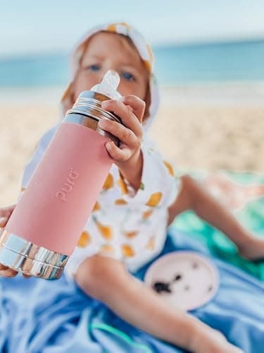 Pura Kiki 7oz Stainless Steel Insulated Infant Bottle – Includes Silicone Medium-Flow Nipple & Sleeve – Anti-Colic, Plastic-Free, MadeSafe Certified thumbnail 2