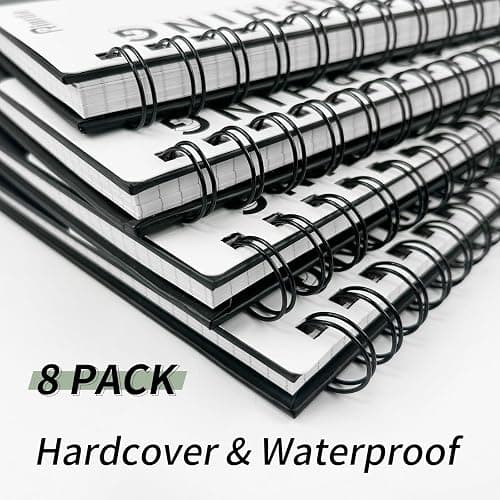 Rinrda Large Lined Notebook Spiral Notebook 8.5" x 11" 8 Pack LINED Notebook 7mm Ruled Hardcover Notebook 120 Pages 100 GSM Thick Paper Notebook Hardcover Journal for School, Office,Study and Notes thumbnail 5