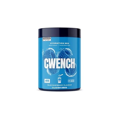 Cwench Electrolyte Hydration Powder with Celtic Sea Salt Blue Raspberry Drink Mix, 45 Servings 315g - Image 1