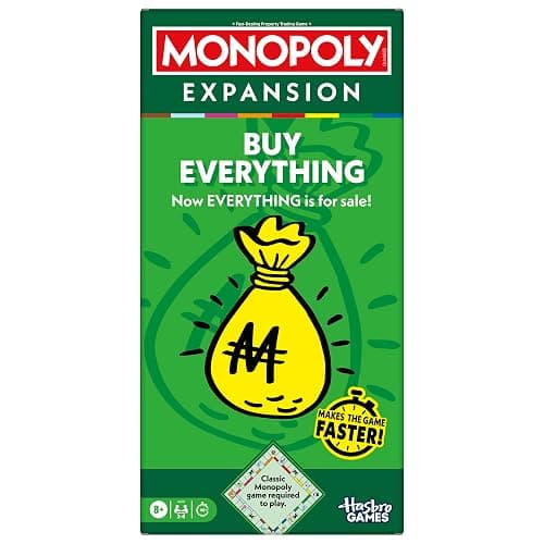 Monopoly Buy Everything Expansion | Add More Fun to Classic Monopoly Game and Play Faster | Ages 8+ | 2-6 Players | 40 Mins. | Family Board Games | Kids - Image 1