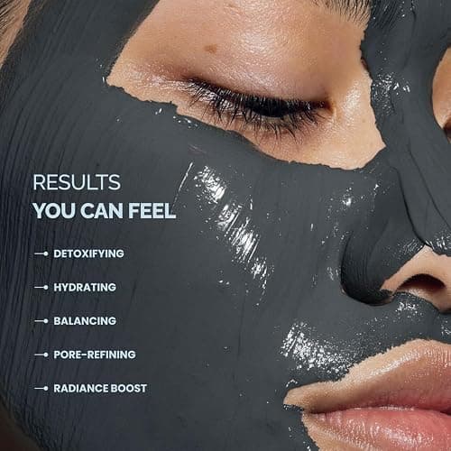 PLANTIFIQUE Korean Volcanic & Dead Sea Mud Mask - Face Mask with Charcoal, Hyaluronic Acid, Jojoba Oil & Shea Butter – Purifies, Refines Pores, Hydrates & Calms, 110g / 3.88 oz thumbnail 3
