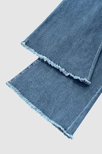 PEIHOT Vintage Bell Bottoms Flare Jeans for Women 90s High Waist Ripped Distressed Wide Leg High Rise Denim Pants thumbnail 5