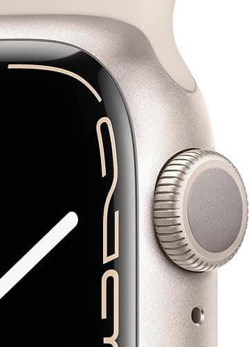 Apple Watch Series 7 (GPS, 41mm) Starlight Aluminum Case with Starlight Sport Band, Regular (Renewed) thumbnail 4
