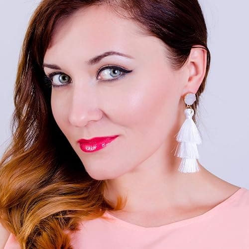 LEGITTA Tassel Earrings Layered Tiered Linear Drop Fashion Trending Earrings thumbnail 5