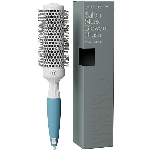 Professional Round Brush for Blow Drying - Small Ceramic Ionic Thermal Barrel Brush for Sleek, Precise Heat Styling and Salon Blowout - Lightweight Round Hair Brush (Barrel 1.3 inch, Bristle 2 Inch) - Image 1