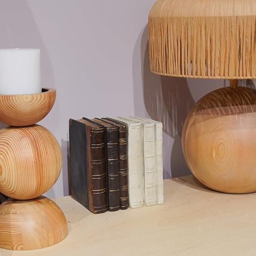 Guichifun Faux Books Living Room Decor - Resin Cute Cream Farmhouse Decor Fake Modern Fashion Decorative Books Set for Office Mantle Shelves Coffee Table Decor 4.2 * 2.7 * 6.2 Inch thumbnail 2