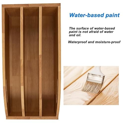 DINDON Pull Out Cabinet Organizer for Pans, Pot lid, Cookie Sheet, Cutting Board, Baking Tray, Slide Out Kitchen Cabinet Storage Organizer, 10.5''W X 21"D X 10.6"H, Wood thumbnail 4