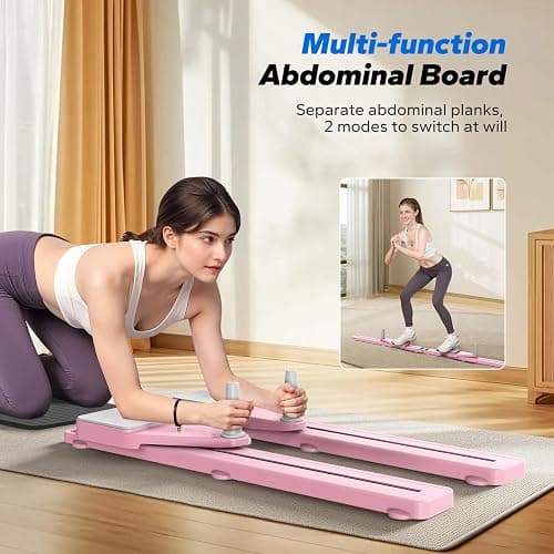 MERACH Pilates Board, Multifunctional Abdominal Plate, Detachable Ab Trainer Machine with Anti-Slip Design, Portable Pilates Reformer for Core Workouts, Home Gym Equipment for Women thumbnail 2