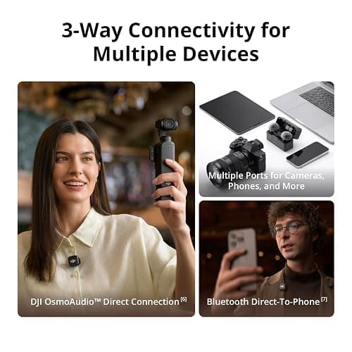DJI Mic 3 (2 TX + 1 RX + Charging Case), Wireless Microphone for iPhone/Camera/Android, Ultralight, Adaptive Gain Control for Balanced Volume, Dual Band Anti-Interference, 28hrs Use, Vlog thumbnail 5