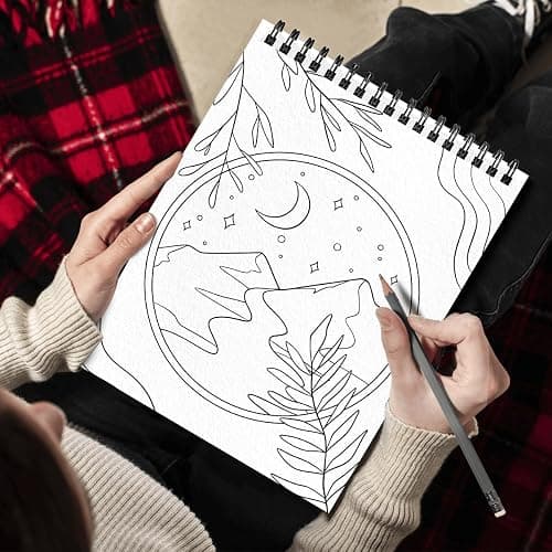 Minimalist Art Coloring Book Spiral Bound with Basic Abstract Design Aesthetic Shapes Simplicity Styles Hardcover Adult Color Pages for Women Seniors Girls to Relax Relieve Stress thumbnail 5