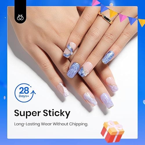 Beetles Gel Polish 9 in 1 Nail Glue with New Formula, 0.5 Fl Oz Super Strong Brush in Nail Gel Glue for False Nails Tips, Rhinestone, Base Gel, Blooming Nail Gel - 0-2-9 in 1 Nail Glue thumbnail 3