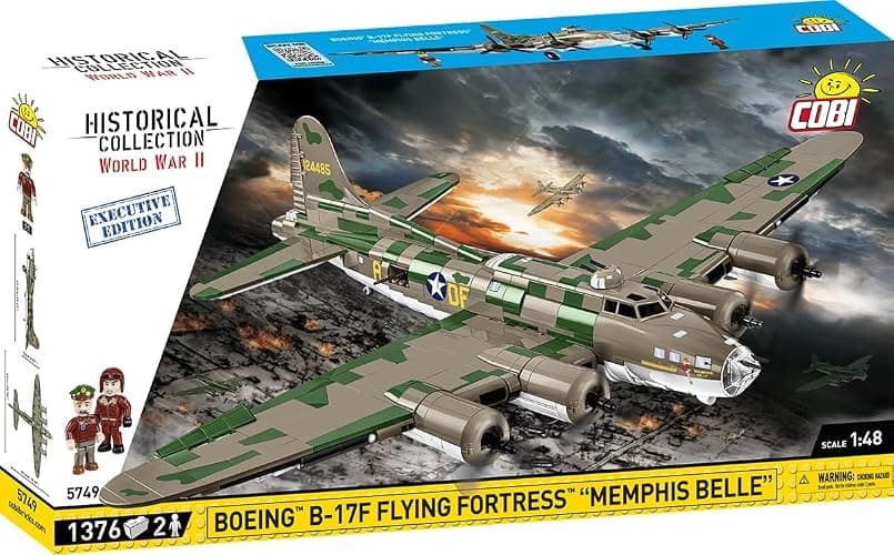 COBI Historical Collection WWII Boeing™ B-17F Flying Fortress™ Memphis Belle Aircraft - Executive Edition 49,5x14x66 cm thumbnail 2