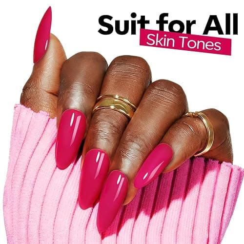 modelones Dark Pink Gel Polish Rosy Mulberry Pink Gel Nail Polish Soak Valentine Off LED Nail Art DIY Nail Manicure 15ML thumbnail 3
