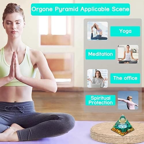 Orgone Pyramid, Small Healing Crystal Pyramid Porstive Energy Generator, Orgonite Pyramid for Resist Stress, Bring Good Luck and Wealth thumbnail 5