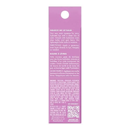 e.l.f. Squeeze Me Lip Balm, Moisturizing Lip Balm For A Sheer Tint Of Colour, Infused With Hyaluronic Acid, Vegan & Cruelty-free, Grape thumbnail 8