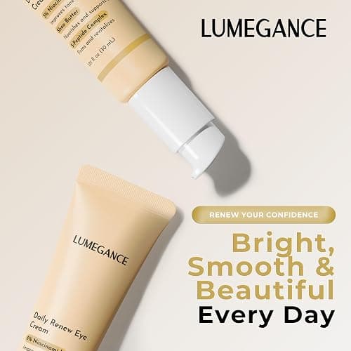 LUMEGANCE Daily Renew Eye Cream, 5% Niacinamide Under Eye Brightener Cream with 5-Peptide Complex & Shea Butter, Firming, Dark Circle, Hydrating, Smooth Fine Lines, Korean Skin Care 30ml thumbnail 2